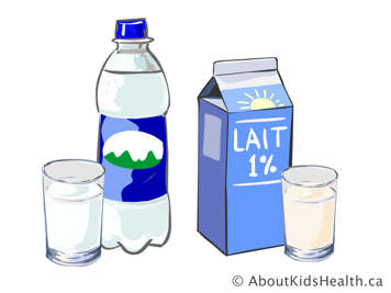 Du lait et de l&rsquo;eau