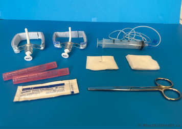 Emergency tracheostomy kit supplies