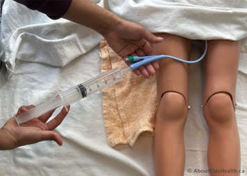 syringe plunger pulled all the way out