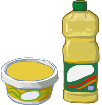 Exemples des aliments mono-insaturés: margarine et huile