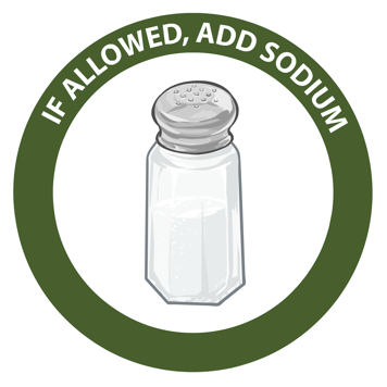 If allowed, add sodium