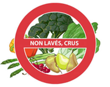 Évitez les légumes et fruits non lavés ou crus