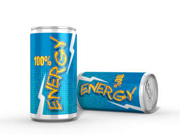 Two energy drink cans