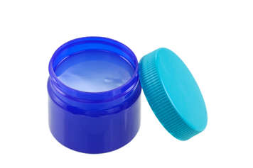 Open container of medicated chest rub