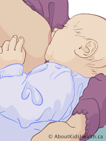 Bébé s’allaitant au sein