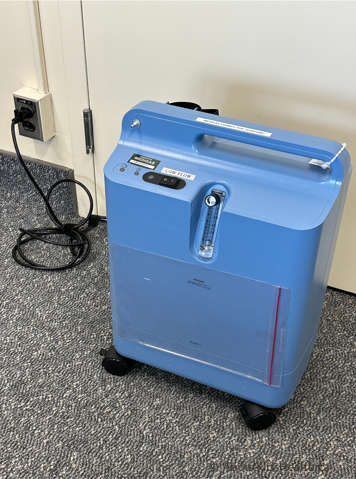 A stationary oxygen concentrator