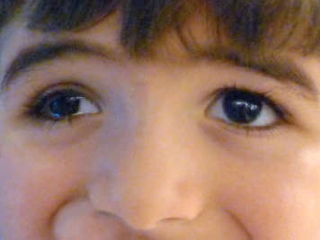 Close-up of a child's eyes