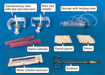 Image of emergency tracheostomy kit supplies